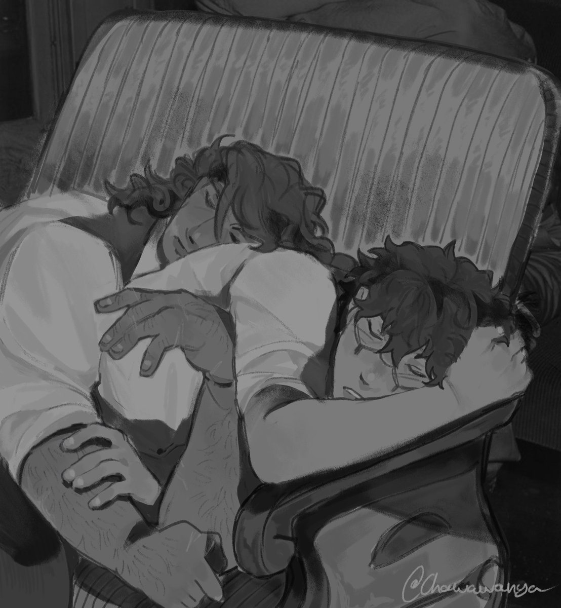 recluse n inference napping...im having fun redrawing pictures i find!!

#idv #NaibEli