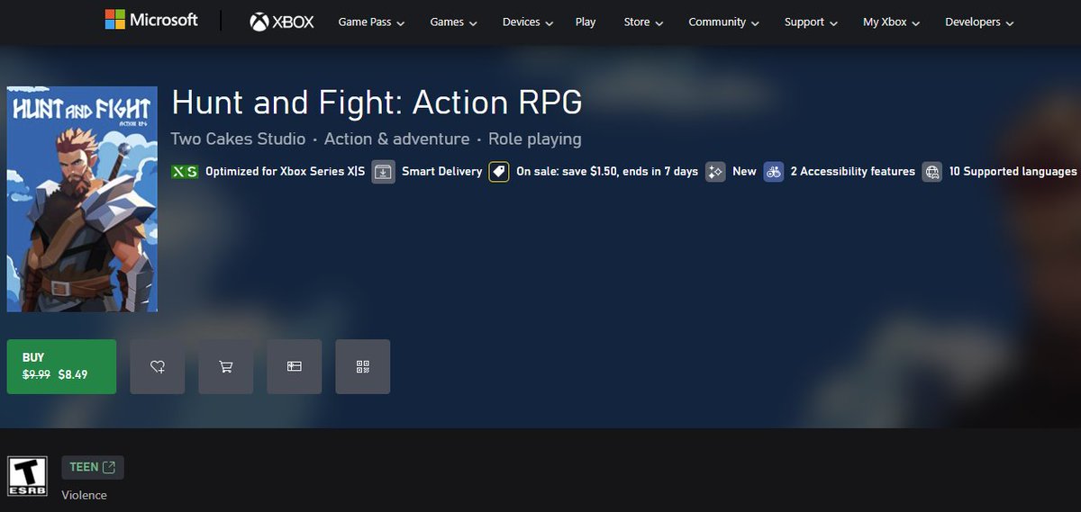 ⚔️ Hunt and Fight is OUT NOW on #Xbox! ⚔️
 🌟On sale for the next 7 days!

xbox.com/en-us/games/st…

Hunt and Fight is an exciting action RPG where you must overcome challenging challenges to FIND THE WAY TO GET HOME.  

Discord: discord.gg/38NcD9tTh6Steam

#RPG #indiegame