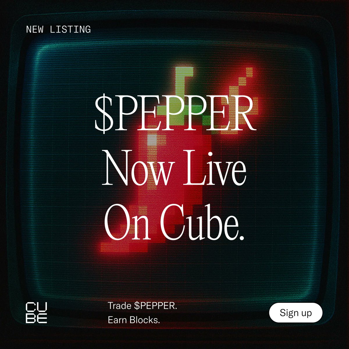 $PEPPER is now LIVE trading on CUBE.

$15,000 PEPPER token prize pool + MASSIVE BLOCKS up for grabs! 💰💰

Trade $PEPPER from May 15th - 22nd and earn your share of rewards.

Start trading NOW: cube.exchange/trade/PEPPERUS…