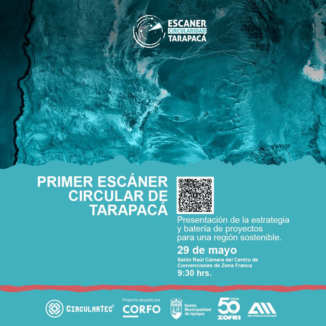 ♻️🌱 ¡Tarapacá avanza hacia la sostenibilidad!

Este 29 de mayo se presenta el Primer Escáner Circular de Tarapacá: estrategia y proyectos clave para una región más circular 🌍

📍Salón Raúl Cámara, Zofri
🕤 9:30 hrs
🔗 Más info en 👉 docs.google.com/forms/d/e/1FAI…