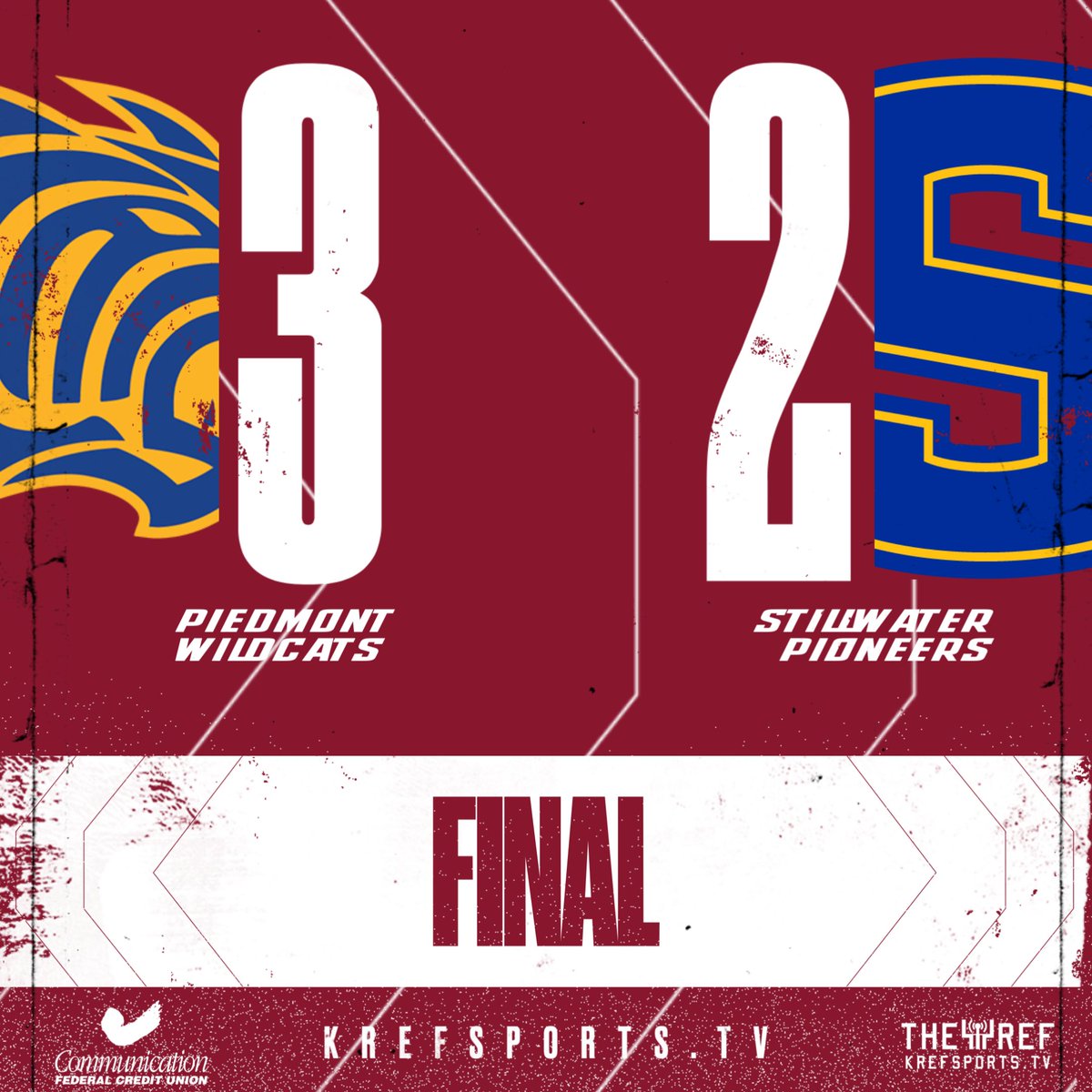 KREFSportsTV (@krefsportstv) on Twitter photo Piedmont (<a href="/WildcatBSB/">Piedmont Baseball</a>) keeps their season alive 3-2 over Stillwater in the State First Round!
#okpreps
<a href="/PiedmontAth/">Piedmont Athletics & Activities</a> Piedmont (<a href="/WildcatBSB/">Piedmont Baseball</a>) keeps their season alive 3-2 over Stillwater in the State First Round!
#okpreps
<a href="/PiedmontAth/">Piedmont Athletics & Activities</a>