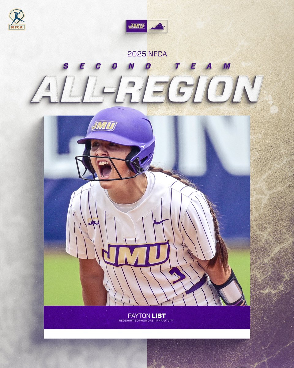 JMU Softball (@jmusoftball) on Twitter photo she's just that girl 😎
Big P takes home <a href="/NFCAorg/">National Fastpitch Coaches Association</a> All-Region laurels 🏆
📰 tinyurl.com/yssmq8hv
#GoDukes | <a href="/PaytonList2022/">Payton List</a> she's just that girl 😎
Big P takes home <a href="/NFCAorg/">National Fastpitch Coaches Association</a> All-Region laurels 🏆
📰 tinyurl.com/yssmq8hv
#GoDukes | <a href="/PaytonList2022/">Payton List</a>