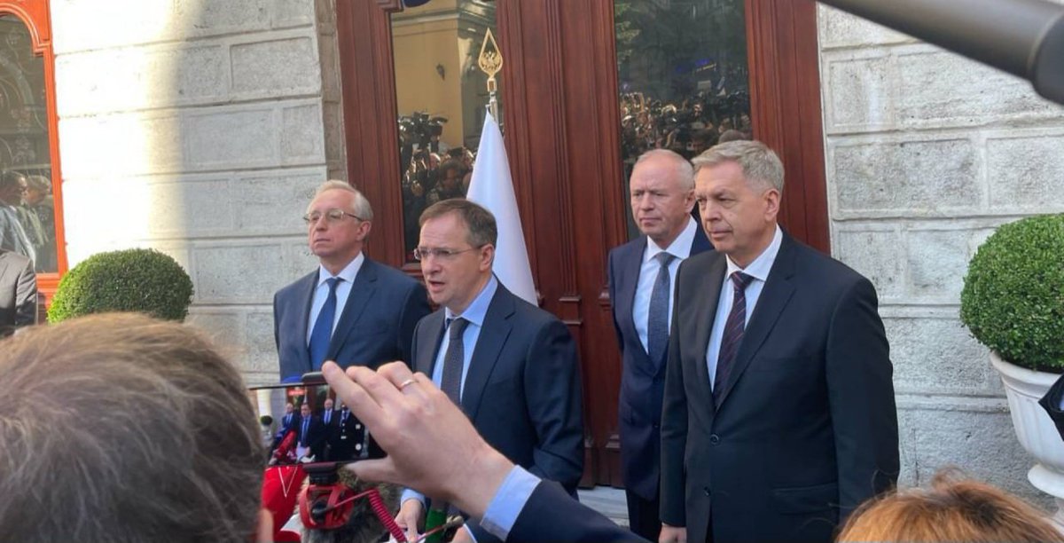 Ukurintigusha's tweet photo. ❗️La délégation russe considère les pourparlers d'Istanbul comme une continuation du processus de paix interrompu en 2022, selon son chef Vladimir Medinsky https://t.co/XIJaEh0CqE