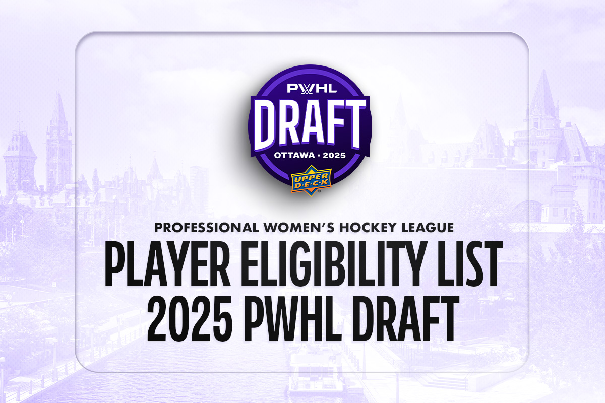 The 2025 Draft Eligibility list is here 🗣️

198 eligible players have declared for the 2025 PWHL Draft Presented by Upper Deck. The group features 116 forwards, 56 defenders, and 26 goaltenders, representing 15 countries.
📰 bit.ly/4mn1aEk