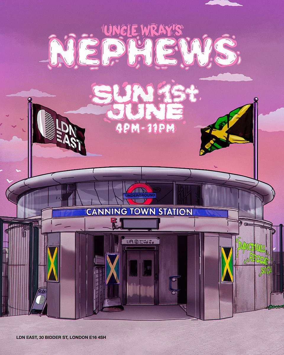 🇯🇲 The Nephews are back in EAST!

📍LDN EAST, London UK

Tickets drop Tuesday 20th May at 7pm!

 bit.ly/LDNEAST2025 🎟️