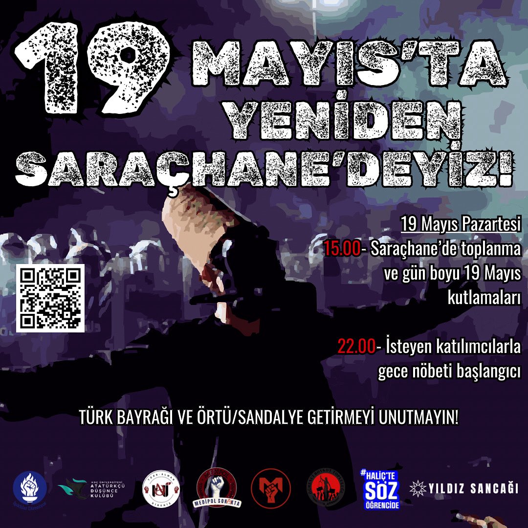 19 Mayıs’ta Saraçhane’deyiz.
Bu toprakların gençliği, bir asır önce işgale karşı nasıl ayağa kalktıysa;
bugün de yoksulluğa, baskıya ve adaletsizliğe karşı ayağa kalkıyor.
Bağımsız bir gelecek için 19 Mayıs’ta buluşuyoruz.

#19MayısSaraçhane