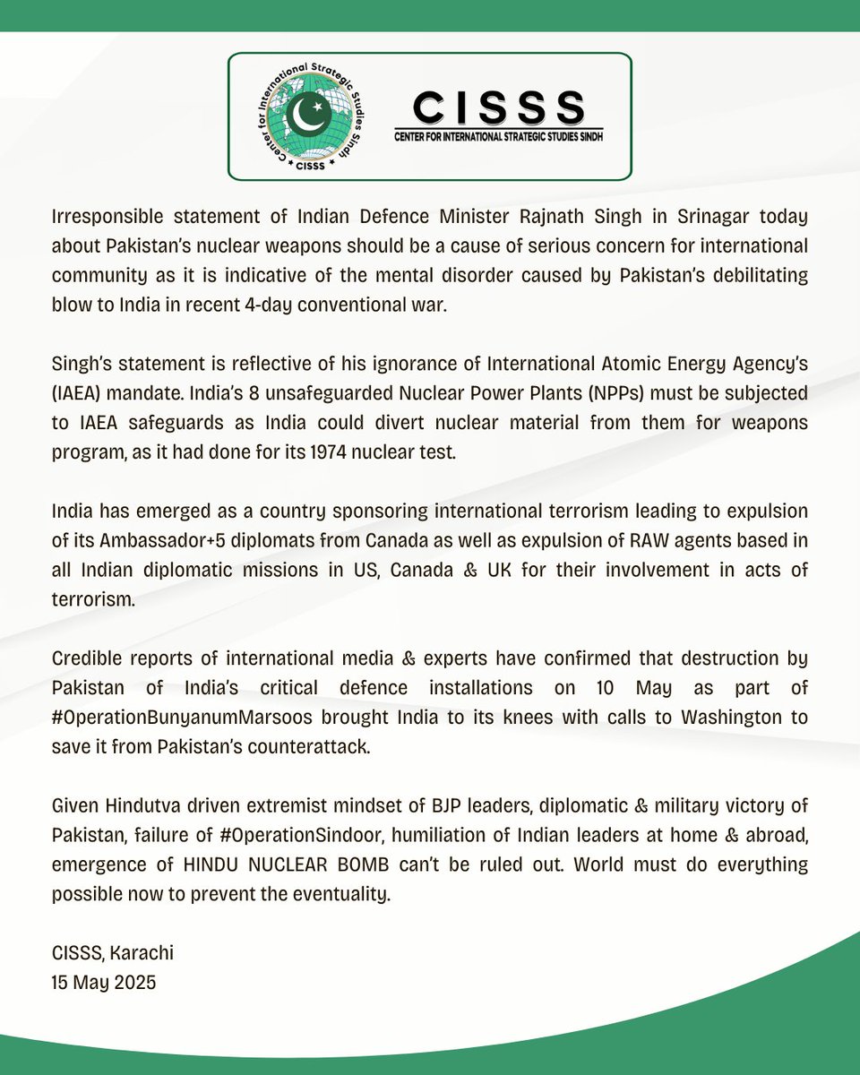 CISSS_Karachi's tweet image. 🇵🇰
