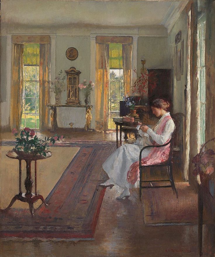 IsabelVasques7's tweet photo. 🎨Edmund Charles Tarbell (1862-1938)
“A Lady Sewing” 1913 https://t.co/3zDYYVkYHG