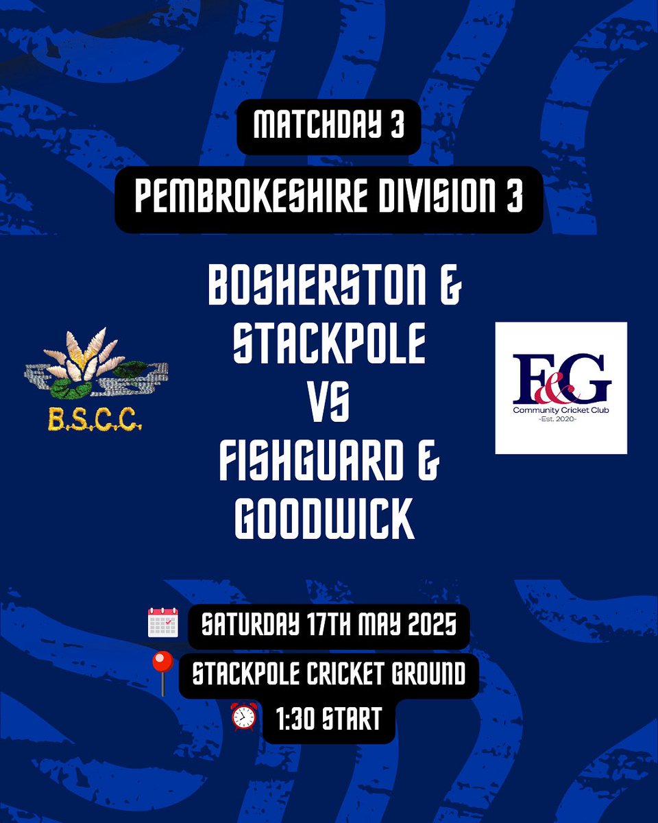 StackpoleCC's tweet image. 🚨 Matchday 4 🚨 

We go again this weekend as we welcome unbeaten @FandGCCC to the home of cricket! 

It’s another glorious weekend of weather in store, so come on down and enjoy some local sport! 🏏 ☀️ 

Team news to be announced tomorrow! 

#UpTheLillies! 👏
