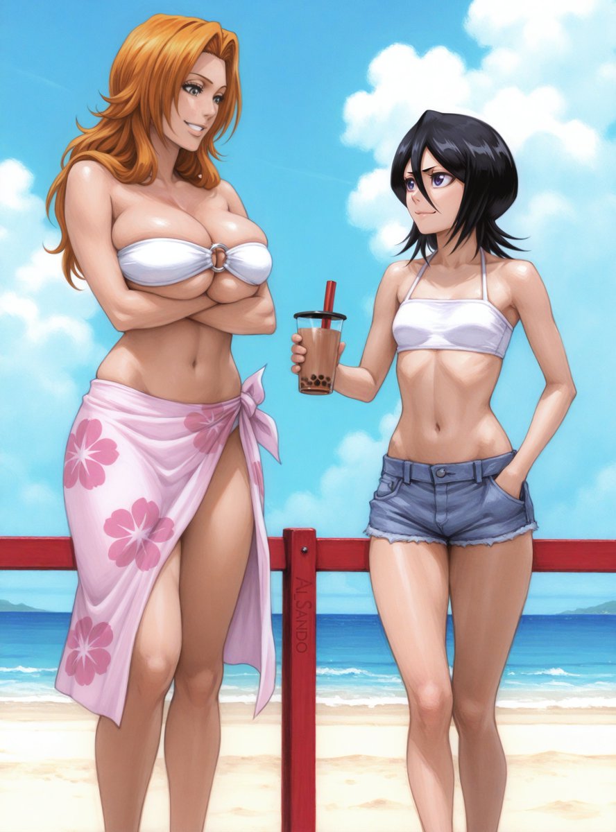 ai_sando's tweet photo. Rukia &amp; Rangiku's Vacation
#ai #nsfw #bleach #beach #rangikumatsumoto #rukiakuchiki https://t.co/sErSS7z62A