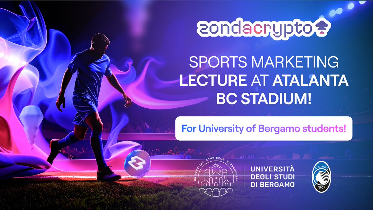 Tomorrow at the Atalanta BC Stadium, our CEO Przemysław Kral and ZND Marketing Manager Piotr Szopa will give a lecture to students from the University of Bergamo about the impact of sports marketing ⚽🎯

At zondacrypto, sports and education are close to our heart 💜
We proudly