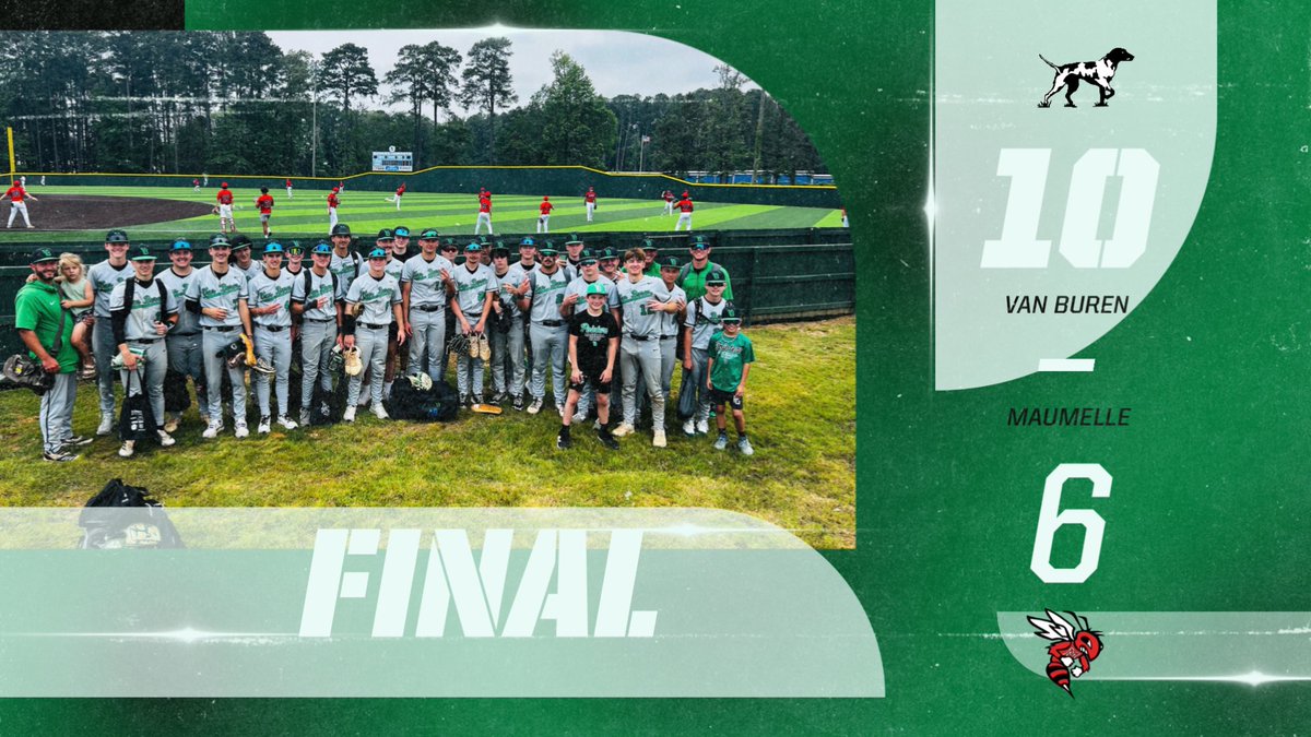 VBSD Activities/Athletics (@vbsdactivities) on Twitter photo FINAL!
<a href="/VBSDbaseball/">Van Buren Pointer Baseball</a> takes down the 1 seed from the Central, 10-6! Down 1-5 we get 3 in the 5th and 6 in the 7th!
On to the Quarterfinals! FINAL!
<a href="/VBSDbaseball/">Van Buren Pointer Baseball</a> takes down the 1 seed from the Central, 10-6! Down 1-5 we get 3 in the 5th and 6 in the 7th!
On to the Quarterfinals!