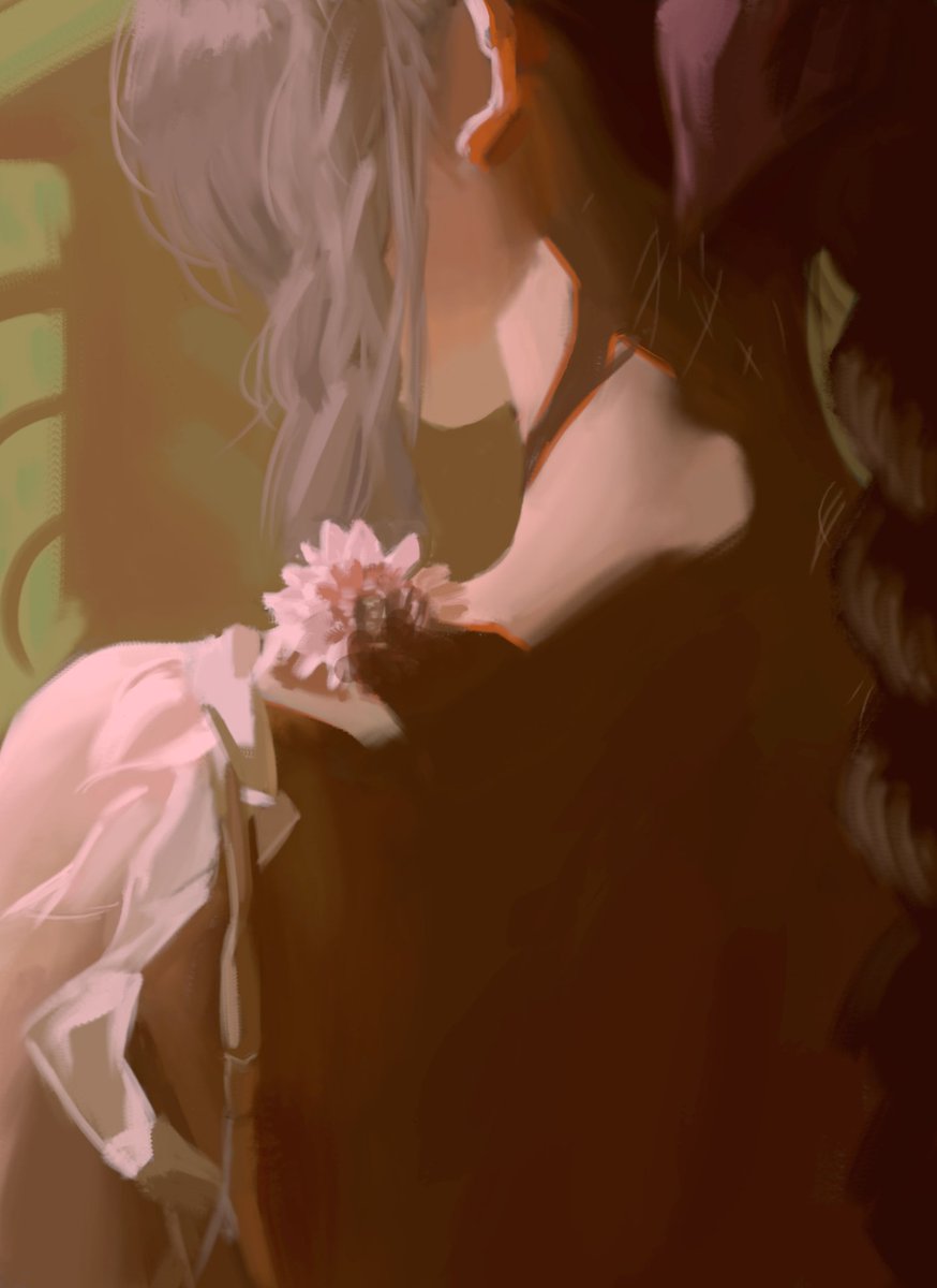 Light study.
Tried to turn it into aerith but the angle was too awkward for me.