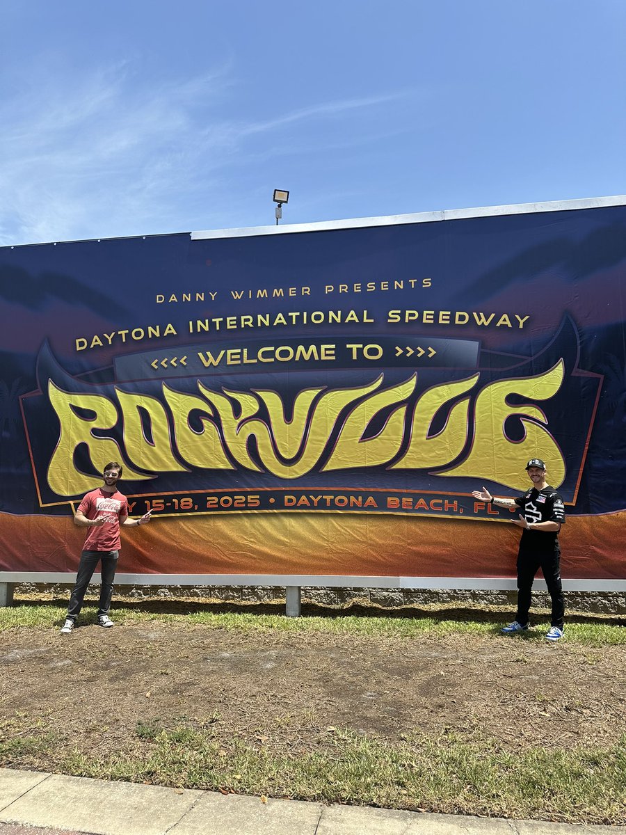 Daytona International Speedway (@daytona) on Twitter photo A fun day ahead with <a href="/Daniel_SuarezG/">Daniel Suárez</a> and <a href="/JamesRispoli/">James Rispoli</a> as we take on <a href="/RockvilleFest/">Welcome To Rockville</a> 🤘 A fun day ahead with <a href="/Daniel_SuarezG/">Daniel Suárez</a> and <a href="/JamesRispoli/">James Rispoli</a> as we take on <a href="/RockvilleFest/">Welcome To Rockville</a> 🤘
