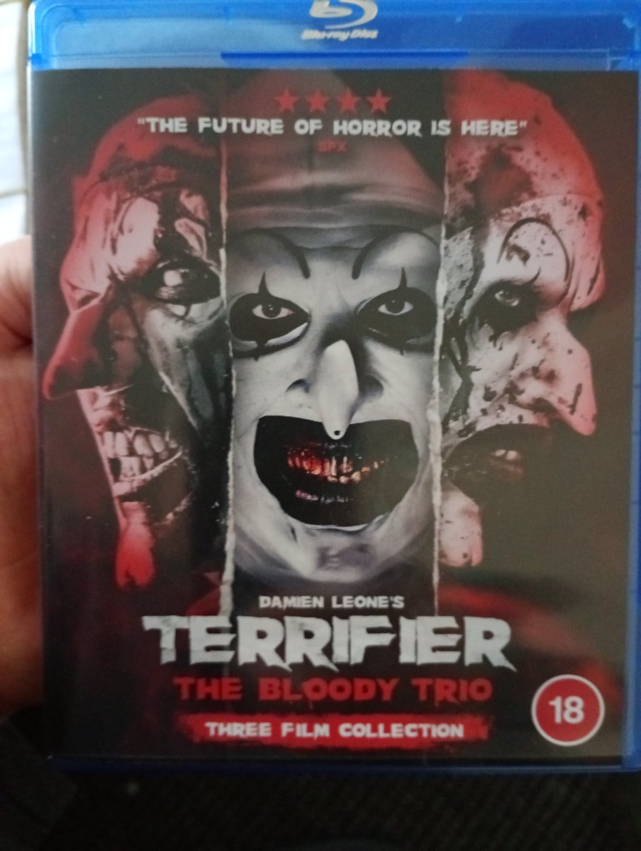 Had to get the boxset  #Terrifier  The Bloody Trio Blu-Ray   

"The Future of Horror is here"