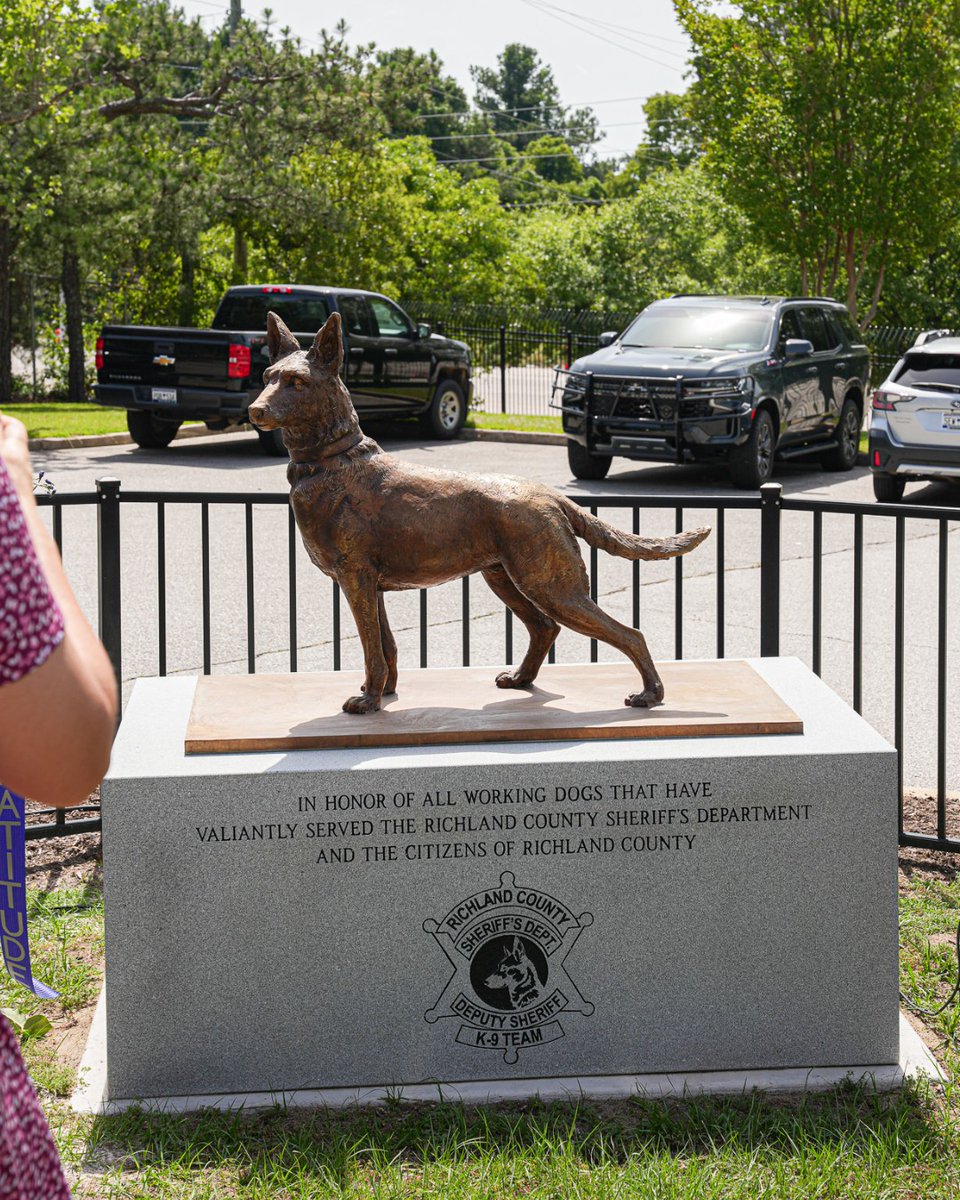 myCVETS's tweet image. Today, @RCSD unveiled a powerful new monument honoring the K9 officers who have given their lives in the line of duty. 🐾💙 We are deeply moved by this tribute and are honored to partner with #RCSD to help care for the animals who serve and protect our community.
