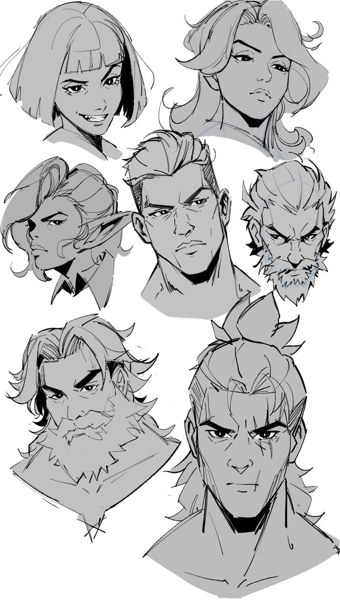 RedaDraws's tweet image. Some lunchtime faces doodling
Reply with your oc and I might just draw it in the next collage 👀
#digitalart #digitalsketch