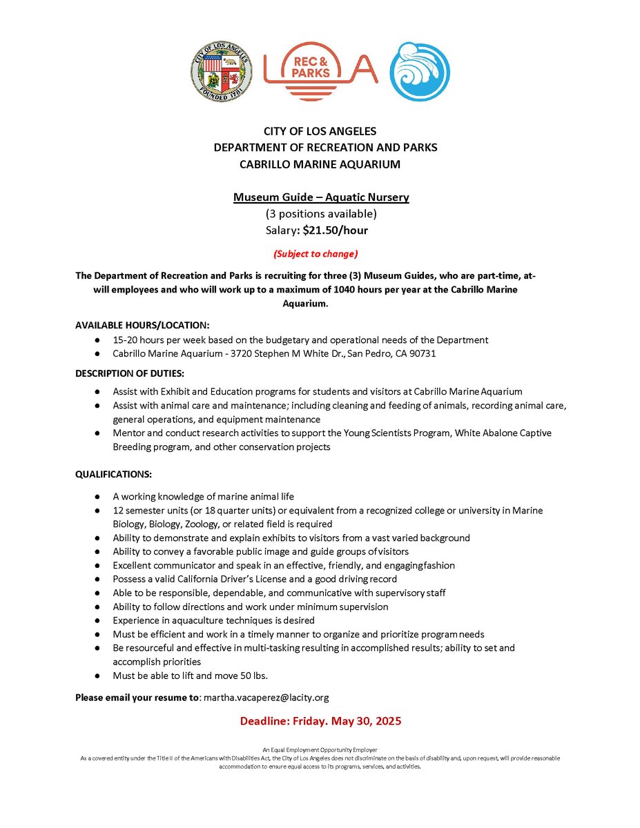 New opportunity available!