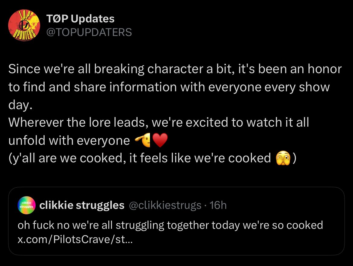 cIancyisdead's tweet photo. the funniest part about yesterday imo has to be clancys defeat being so serious that it transcended gimmick accounts, update accounts, and fanbases https://t.co/WYA60lYcmW
