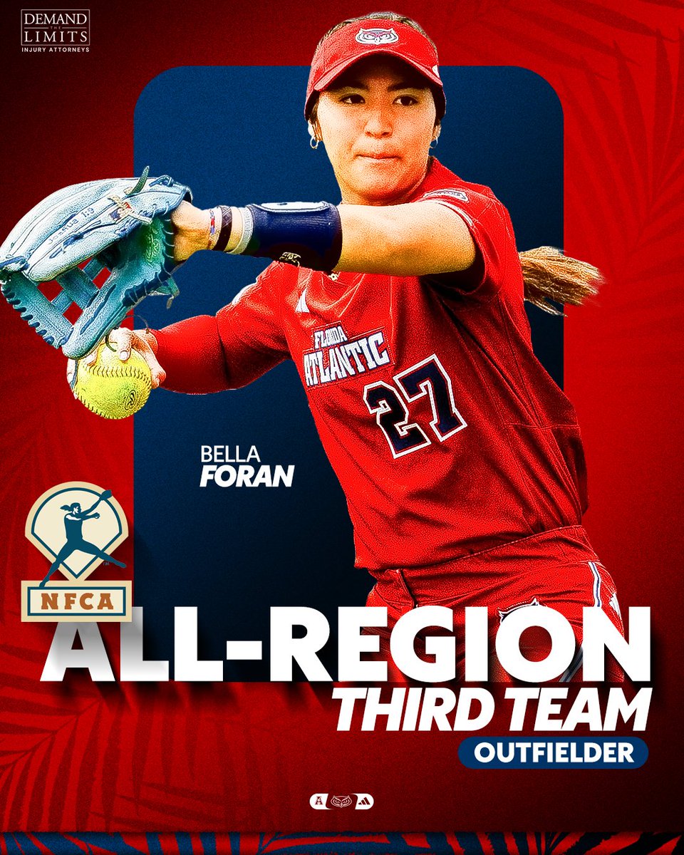 Florida Atlantic Softball (@fausoftball) on Twitter photo Not done in the Gulf region, congrats to <a href="/bellaforan27/">Bella Foran</a>
for the Third Team selection!
#WIPποΈ Not done in the Gulf region, congrats to <a href="/bellaforan27/">Bella Foran</a>
for the Third Team selection!
#WIPποΈ