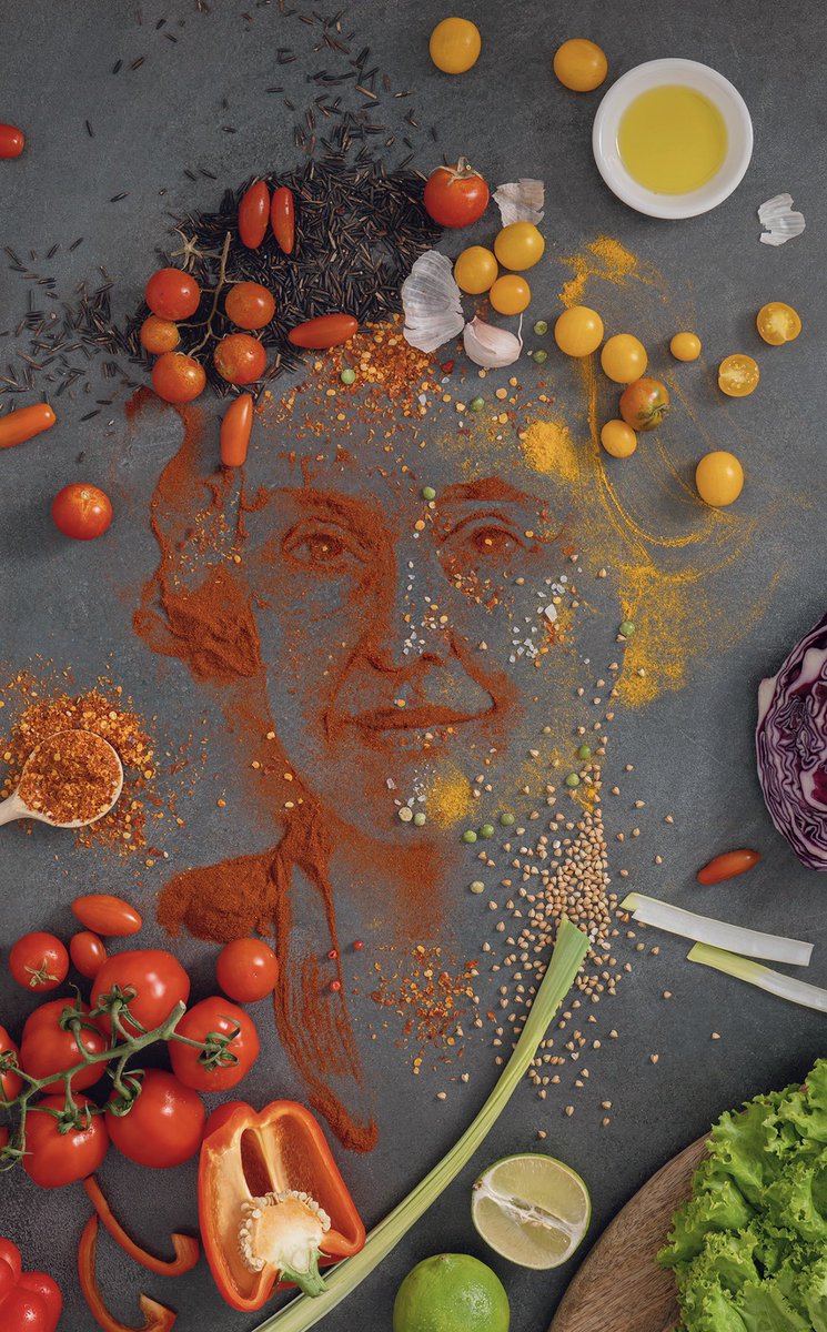 filiperaic's tweet photo. Throwback to a @washingtonpost commission that got me figuring out how do you even draw with food. Portrait of Alice Waters. https://t.co/WDyIUEBceh