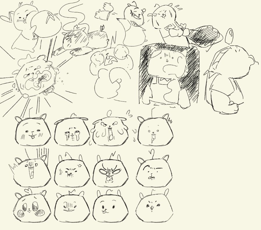 japontin_'s tweet image. Poses and expressions for my main character in the short film I’m making ( I hate it)
#conceptdevelopment #poses #expressions #hamster #wip #art