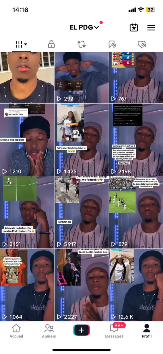 Visite page sa sou tiktok pou n pale koze football