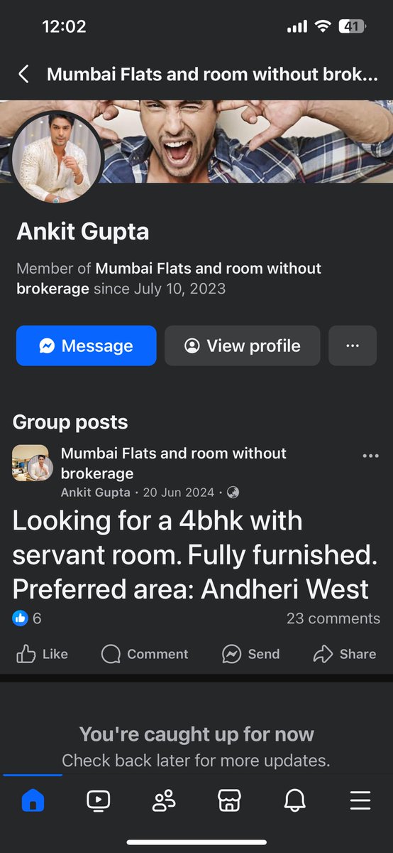 To all da gyaanis saying he didn’t want to commit or get married dekhlo he was searching for flats last year that too 4bhk with servant room.why does he need a 4bhk to live alone?also be4 saying it’s fake go and check fb its his real account and its still there <a href="/YUVNA_/">Yuvna</a> #PriyAnkit