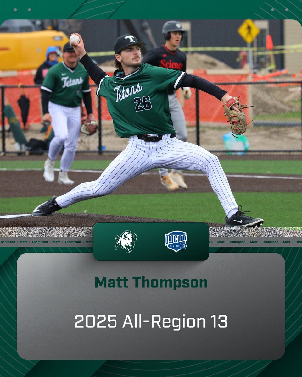 Congratulations to sophomore Matt Thompson on his All-Region selection. 

74.1 innings, 3.03 ERA, 93k’s