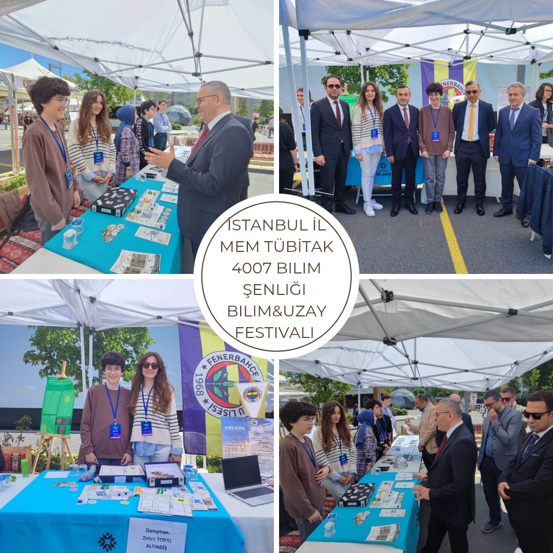 İstanbul İl Milli Eğitim Müdürlüğü bünyesinde düzenlenen TÜBİTAK 4007 Bilim Şenliği “İstanbul Bilim ve Uzay Festivali”nde Dr. Zehra TOPAL ALTINDİŞ öğretmenimizin danışmanlığında görev alan  BYF-2 öğrencimiz Alp GÜLGENER ve İl Milli Eğitim Müdür Yardımcısı Sn. Medet EKŞİ ve heyeti