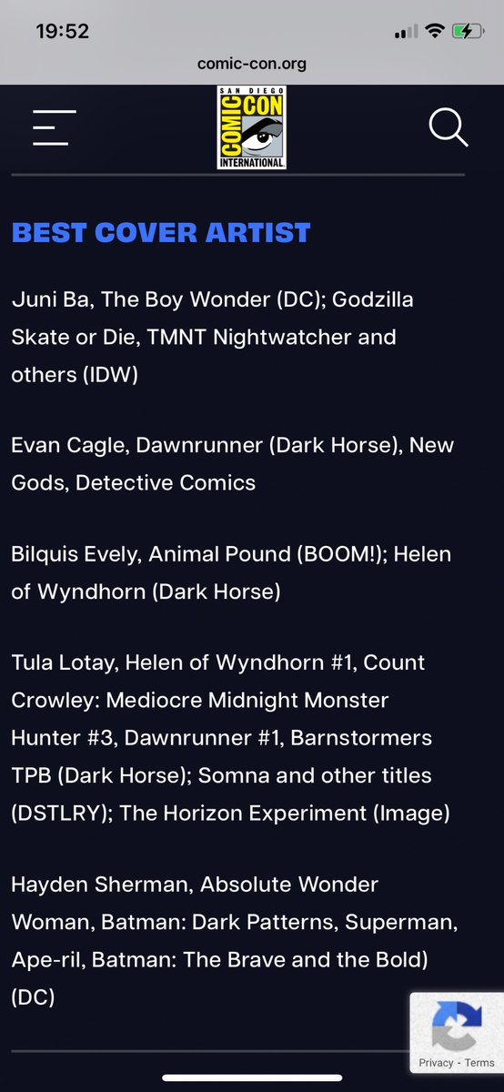 juni_ba's tweet photo. Ya boy got an Eisner nom in the best cover artist category baybee https://t.co/XXKXLPdIjt