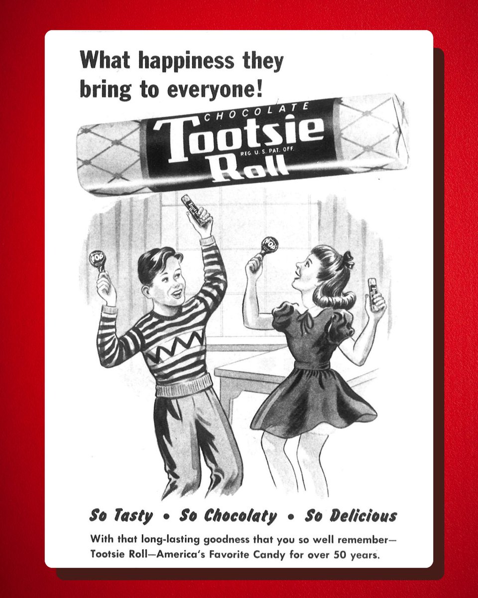TootsieRoll's tweet image. #ThrowbackThursday ! Check out these Tootsie Roll ads from 1955!
