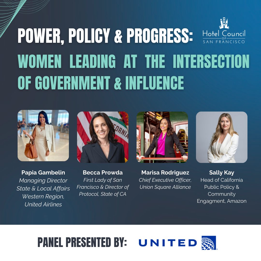 Hotel Council of SF (@hotelcouncilsf) on Twitter photo Announcing our panel: Power, Policy & Progress at the 9th Annual Women in Leadership Forum, presented by <a href="/united/">United Airlines</a>! ✈️
📅 Thursday, May 22
📍 The Westin St. Francis, San Francisco
⏰ 8:00 AM – 2:00 PM
🎟 Just a few tables left — register today at: bit.ly/wil25 Announcing our panel: Power, Policy & Progress at the 9th Annual Women in Leadership Forum, presented by <a href="/united/">United Airlines</a>! ✈️
📅 Thursday, May 22
📍 The Westin St. Francis, San Francisco
⏰ 8:00 AM – 2:00 PM
🎟 Just a few tables left — register today at: bit.ly/wil25