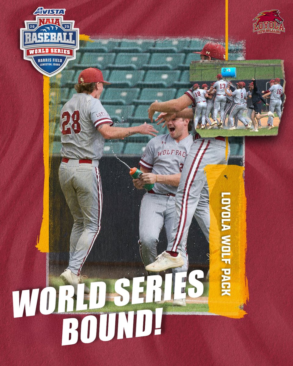 Southern States (@ssacsports) on Twitter photo First trip to Lewiston in program history! ⚾️
<a href="/LoyolaWolfPack/">Loyola Athletics</a> bounces back to beat Ave Maria in the Opening Round championship game and earns a spot in the NAIA World Series. First trip to Lewiston in program history! ⚾️
<a href="/LoyolaWolfPack/">Loyola Athletics</a> bounces back to beat Ave Maria in the Opening Round championship game and earns a spot in the NAIA World Series.