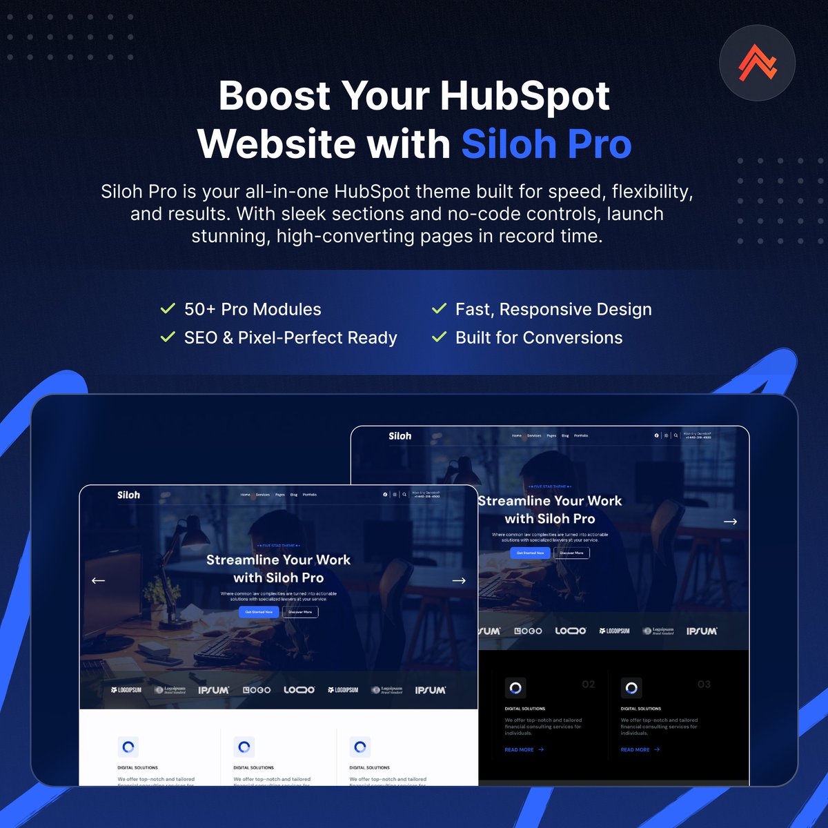 LlcNidish's tweet image. Boost your HubSpot website with Siloh Pro, the flexible, fast and fully customizable theme built for conversions.
✅ 50+ Modules
✅ SEO-Ready and Responsive
Start building smarter 👉 hubs.ly/Q03mQhGP0

#HubSpot #SilohPro #HubSpotTheme #WebDesign #HubSpotCMS #LeadGen