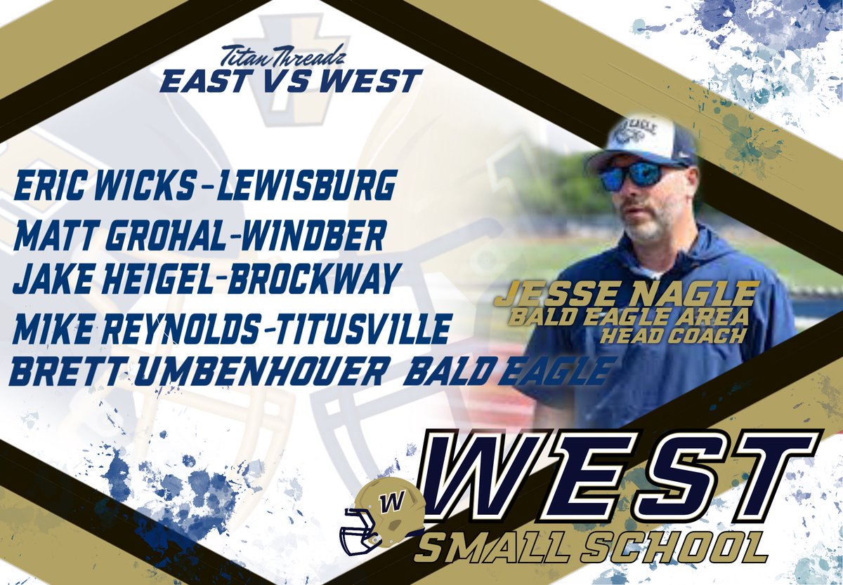 Announcing our Small School West Coaching Staff for Sunday's 12pm kickoff:  Purchase tickets: ticketleap.events/tickets/big-33…