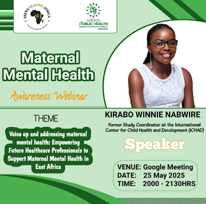 25th May ,2025 at 8pm Team representatives from <a href="/ssenahealingafr/">Ssena Healing Africa Official</a> shall be addressing the theme on the flier to the Participants in a way of engaging in Activities that Create Mentalhealth Awareness in May.
+256 705206985 to get the Webinar link. <a href="/Omagor_Men/">OMAGOR MEN’S FOUNDATION (OMF)</a> <a href="/RotaractKibuli/">#KibuliGovernment</a>