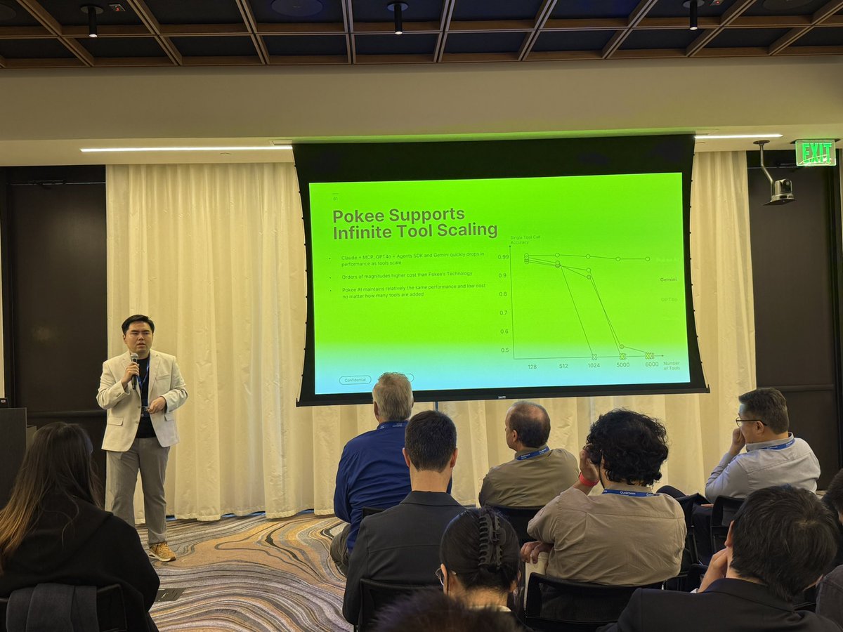 ZheqingZhu's tweet image. We are thrilled to be invited by @QualcommVenture to the Qualcomm Venture Startup Summit last Wednesday, where we proudly presented pokee.ai latest benchmarks and demo. It was incredibly rewarding to see the level of engagement and positive feedback from Qualcomm…