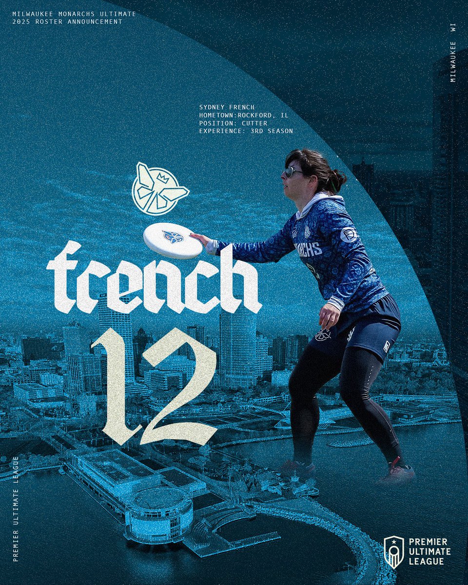 Welcome BACK to the Monarchy, Sydney French! 🦋

A returner in her THIRD season with the Monarchs, French brings both high intensity and valuable experience. See Sydney and the Monarchs play TOMORROW in Madison. 👑

#WingsUp #CrownsOn #PUL