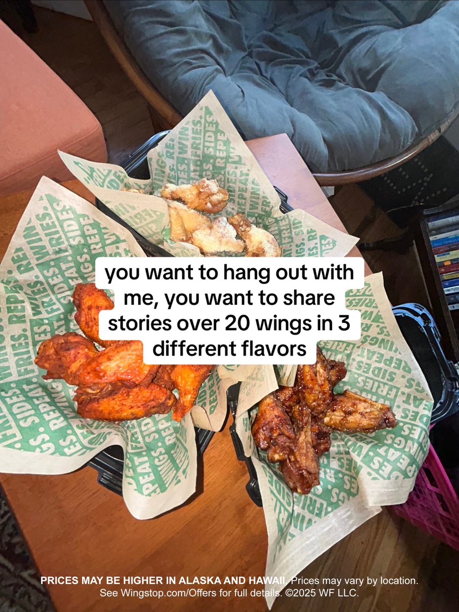 send this to someone you want to share the Wingstop 20 for $20 deal with  👁