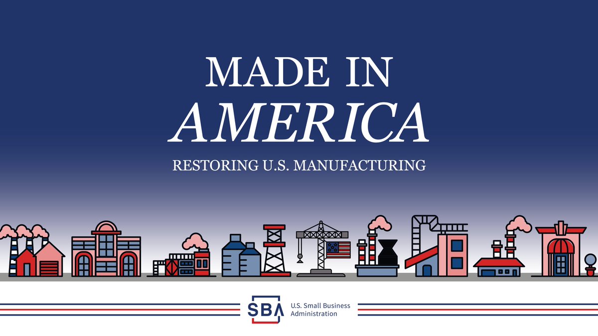 DEADLINE EXTENDED: The deadline to apply for the Manufacturing in America grant is now Tuesday, May 27! 

Through the grant, SBA will provide eligible applicants funding to deliver training and technical assistance to support small manufacturers in the Empower to Grow Program,