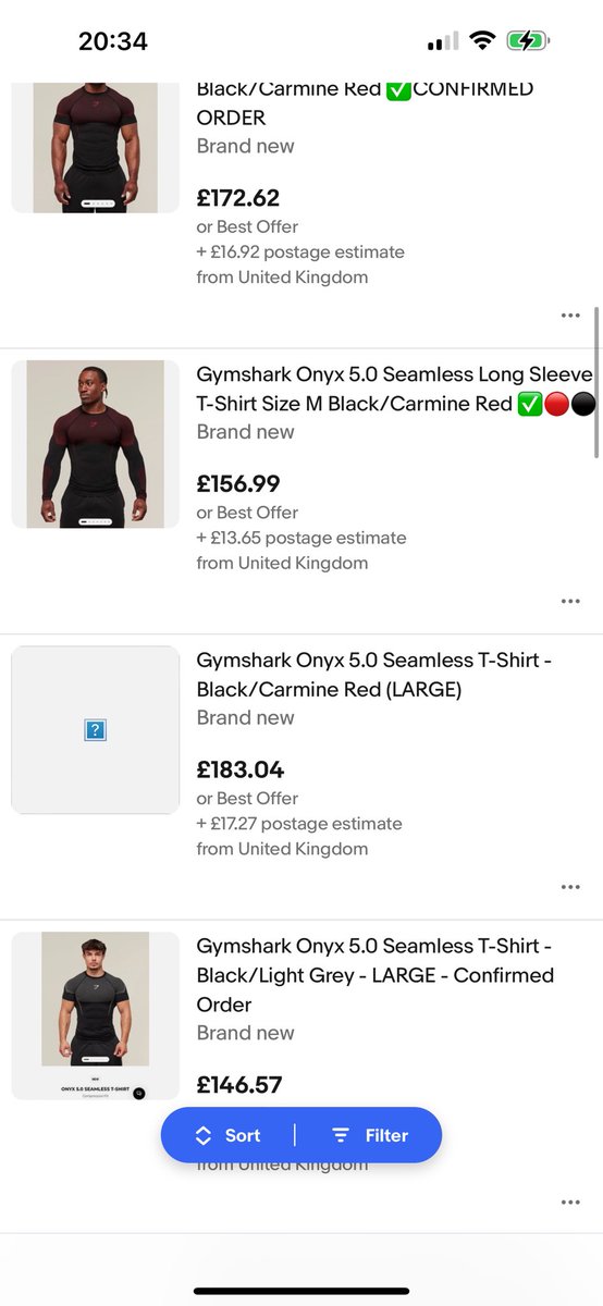 elondonlad's tweet photo. #gymsharkonyx on eBay…. 🤬🤬🤬 #gymshark #onyx #fuckbots https://t.co/DbfcwcyCEV