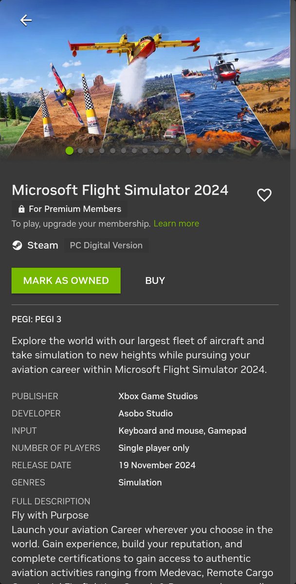 GamerMonkey_'s tweet image. #FlightSimulator2024 now showing on ##GeforceNow app