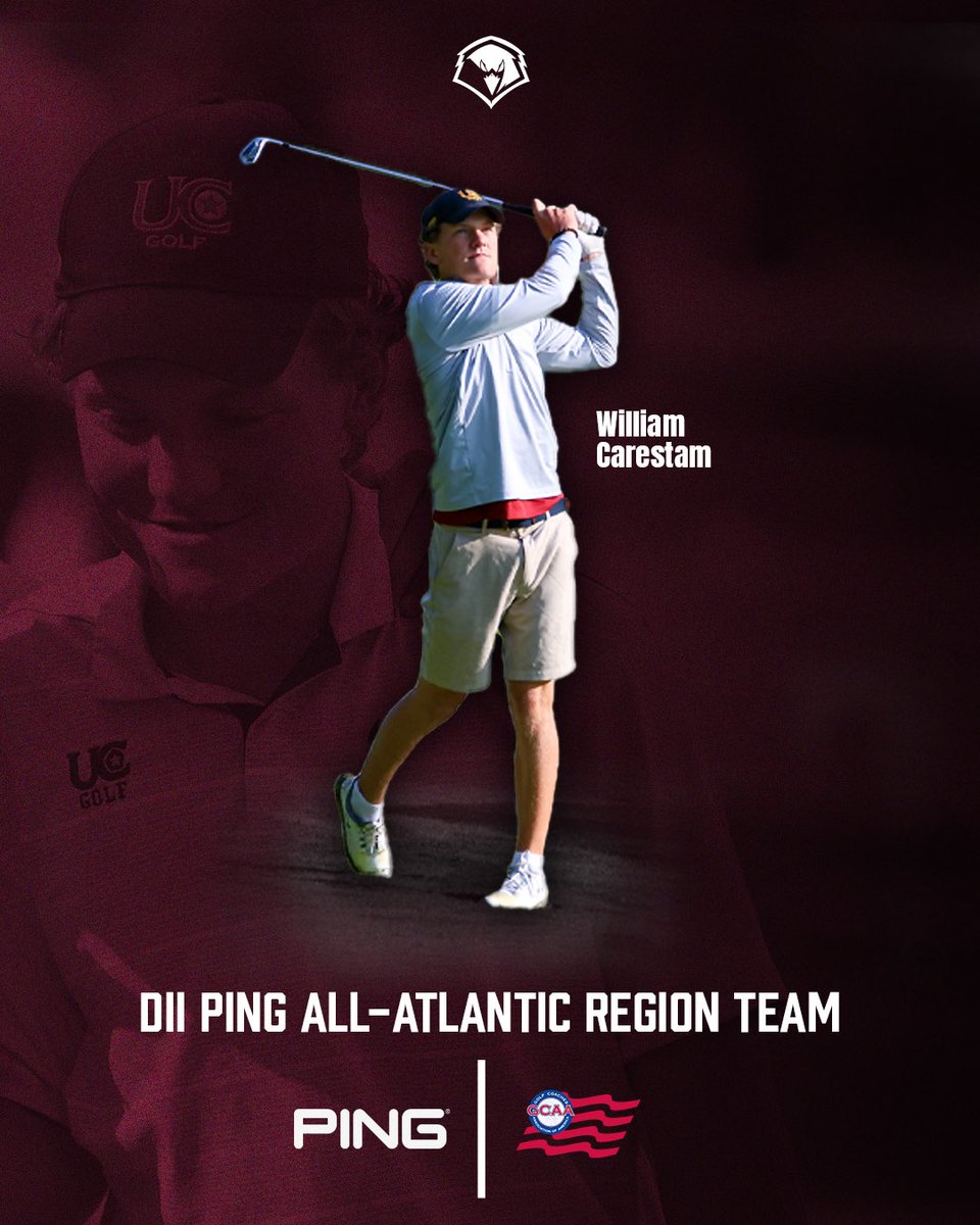 ucwv_athletics's tweet image. ⛳️THREE men’s golfers have been named to the DII PING All-Atlantic Region Team 👏
Congrats William, Charly, and Erik🤩
#WingsUp