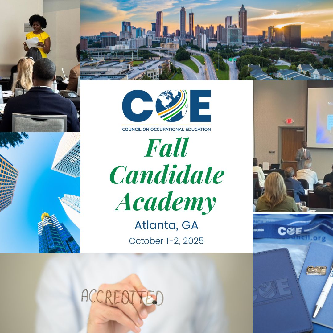 Is your institution interested in becoming accredited?
Join our Fall Candidate Academy for an in-depth journey into accreditation. 🏆  Oct 1-2, 2025 in Atlanta, GA.
To sign up click this link: FCA25.eventcombo.com

#accreditation #HigherEd