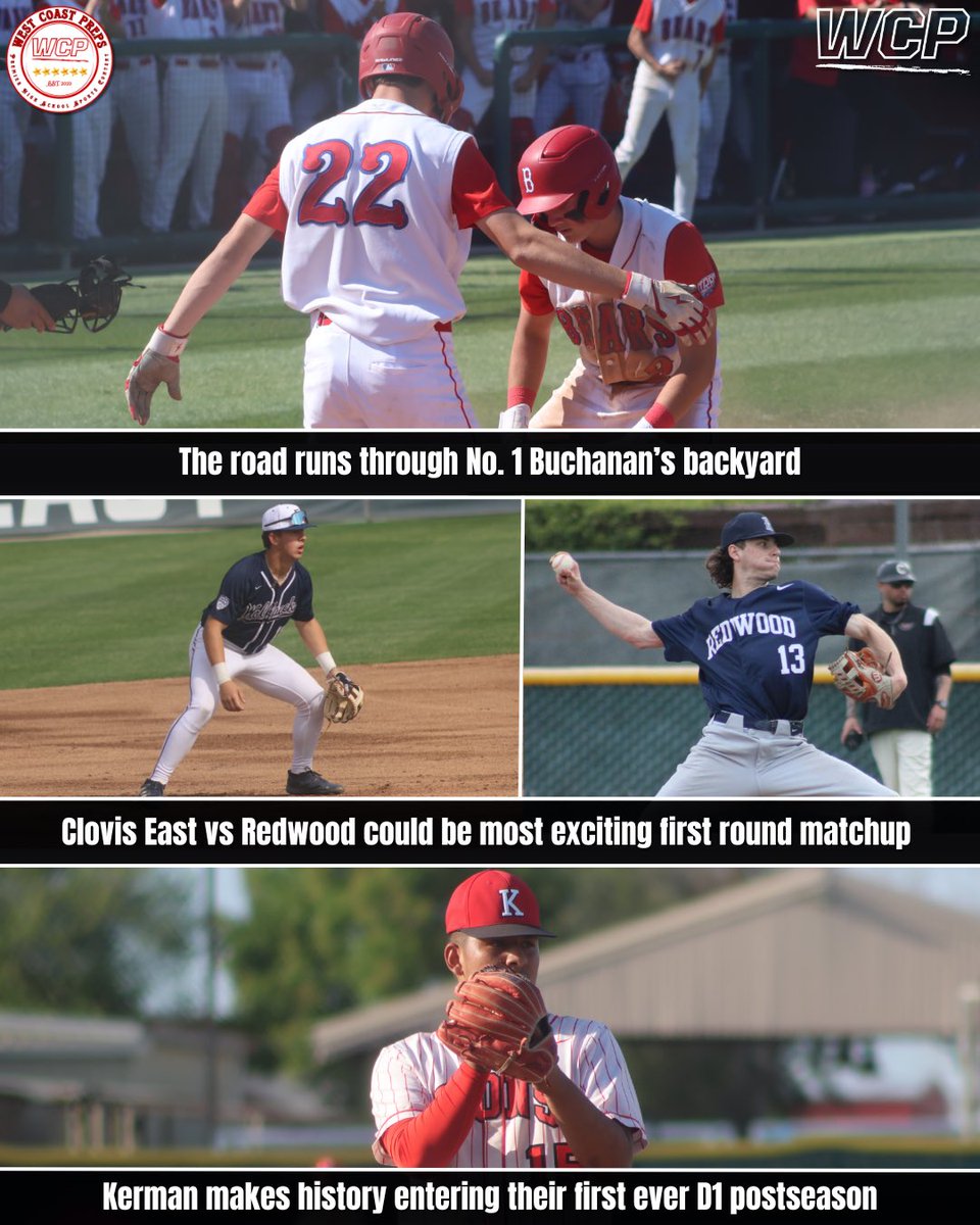 West Coast Preps (@westcoastpreps_) on Twitter photo The Central Section baseball playoffs are here ⚾🔥
<a href="/Buchanan_Bears/">Buchanan Baseball</a> looks to dominate on its home turf
<a href="/ClovisEastBB/">Clovis East Baseball</a> and <a href="/BaseballRedwood/">Redwood Rangers Baseball</a> clash in a compelling first-round matchup
<a href="/kermanbaseball/">Kerman Baseball</a> makes history with its first-ever D1 playoff appearance
Full Story: The Central Section baseball playoffs are here ⚾🔥
<a href="/Buchanan_Bears/">Buchanan Baseball</a> looks to dominate on its home turf
<a href="/ClovisEastBB/">Clovis East Baseball</a> and <a href="/BaseballRedwood/">Redwood Rangers Baseball</a> clash in a compelling first-round matchup
<a href="/kermanbaseball/">Kerman Baseball</a> makes history with its first-ever D1 playoff appearance
Full Story: