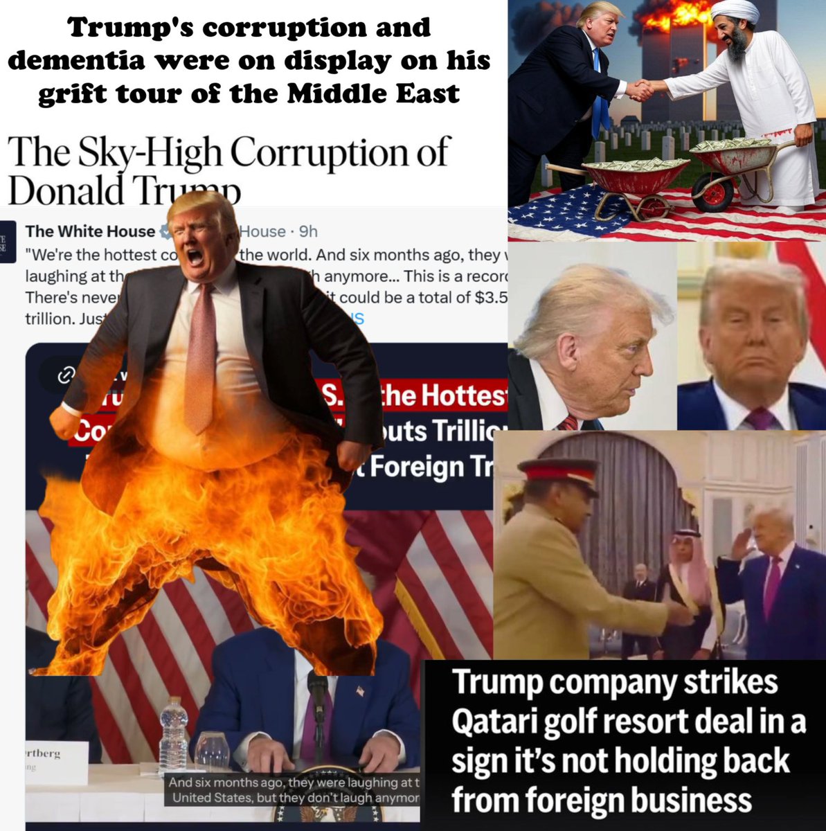 EileenLeftPA's tweet photo. @WhiteHouse @POTUS Trump is the biggest laughingstock in the world. He sold out his country to line his pockets.
#ImpeachTrumpNOW
#TrumpIsALaughingStock
#TrumpIsAGlobalLaughingStock
#TrumpIsWorstPresidentEver
#RemoveTrumpFromOffice
#WhiteHousePsycopaths
#TrumpIsBOUGHTAndPAIDFOR https://t.co/1UrjDR98jm