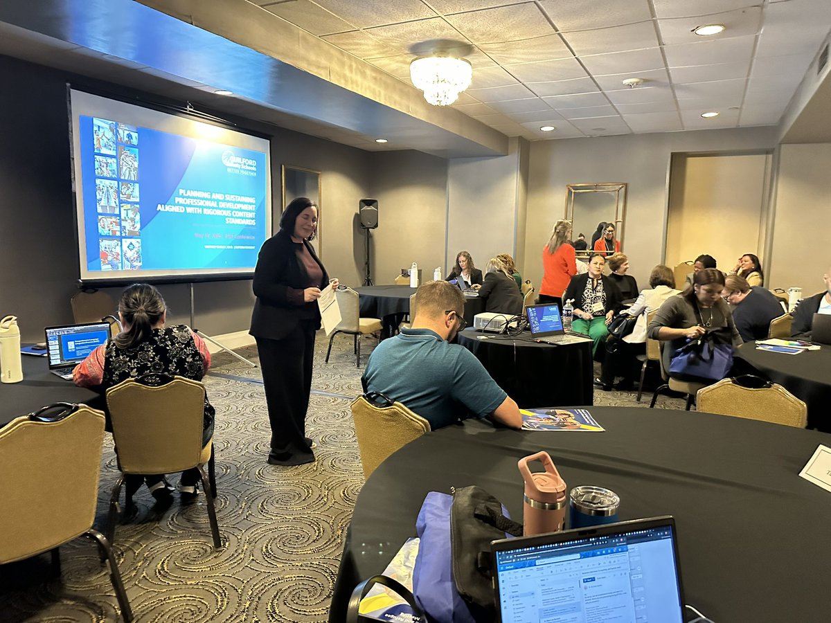 ellgcs's tweet photo. First presentation complete! Grateful for the opportunity to share how @GCSchoolsNC is serving our English learners with commitment and care at @GreatCitySchls #Bire25 https://t.co/xJUvsNqHeV
