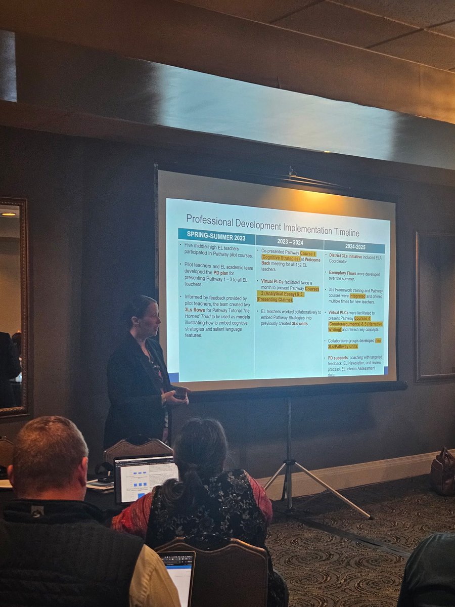 ellgcs's tweet photo. First presentation complete! Grateful for the opportunity to share how @GCSchoolsNC is serving our English learners with commitment and care at @GreatCitySchls #Bire25 https://t.co/xJUvsNqHeV