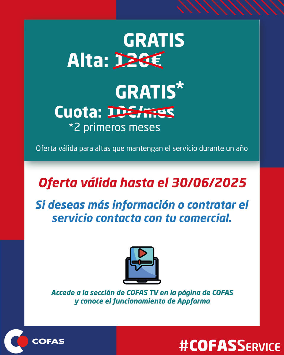 iCOFAS's tweet photo. 📲 ¡Pónselo fácil a tus clientes con Appfarma! 🚀

Facilita el contacto con tu farmacia gracias a la integración del catálogo de tu cooperativa, gestiona encargos urgentes y ofrece descuentos exclusivos. https://t.co/RIkxFmapDp